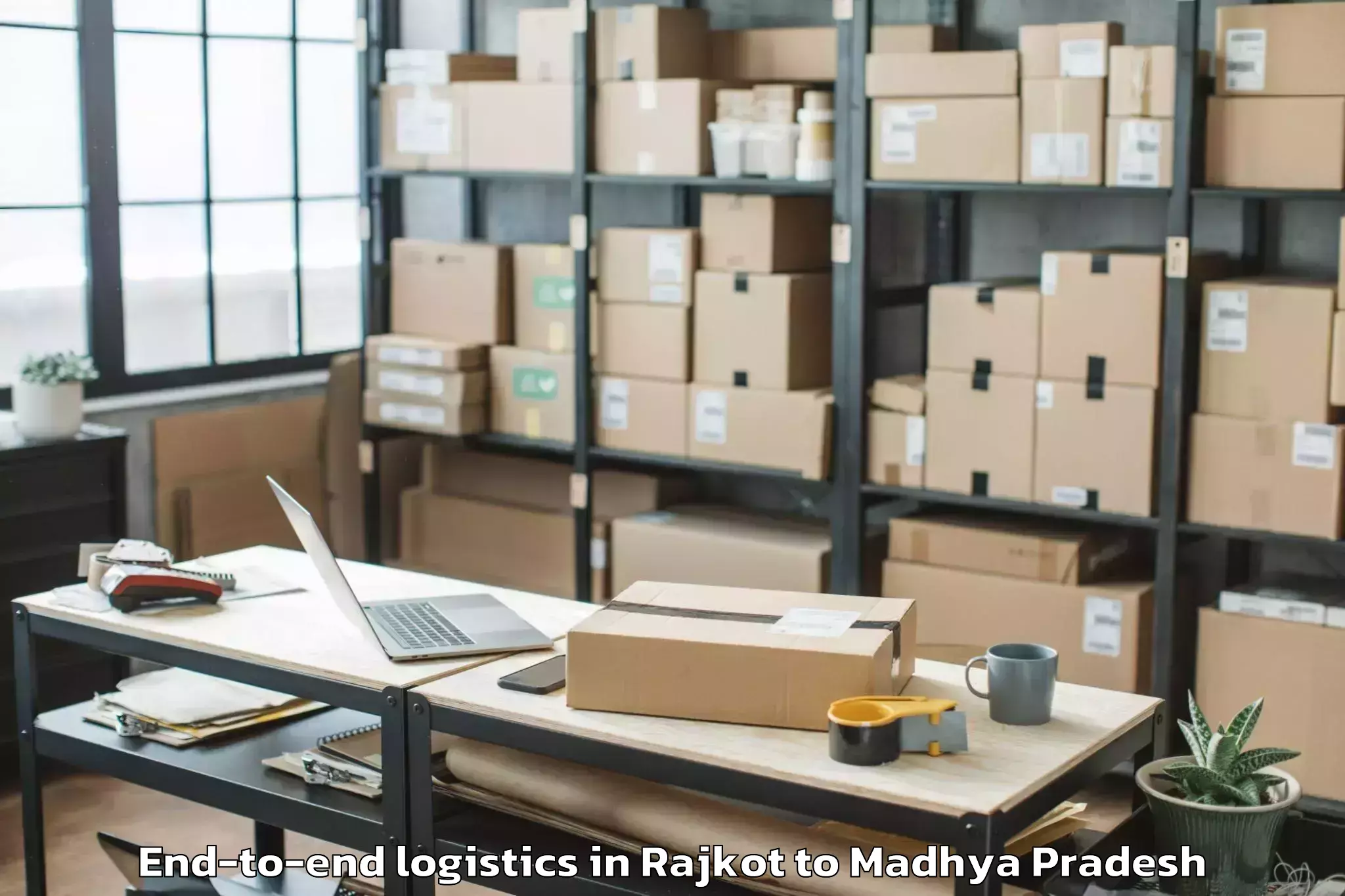 Book Rajkot to Peoples University Bhopal End To End Logistics Online